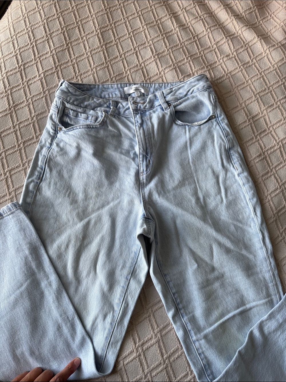 Dynamite Light Blue High-Rise Straight Jeans